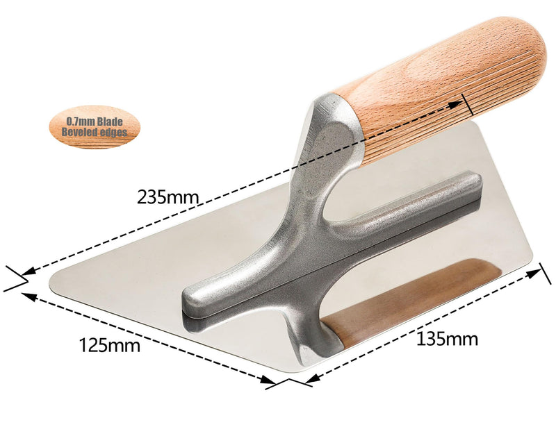 Polished Stainless Steel Venetian Plaster Trowel Set 3 PC Paint Plastering Finishing Hand Tools