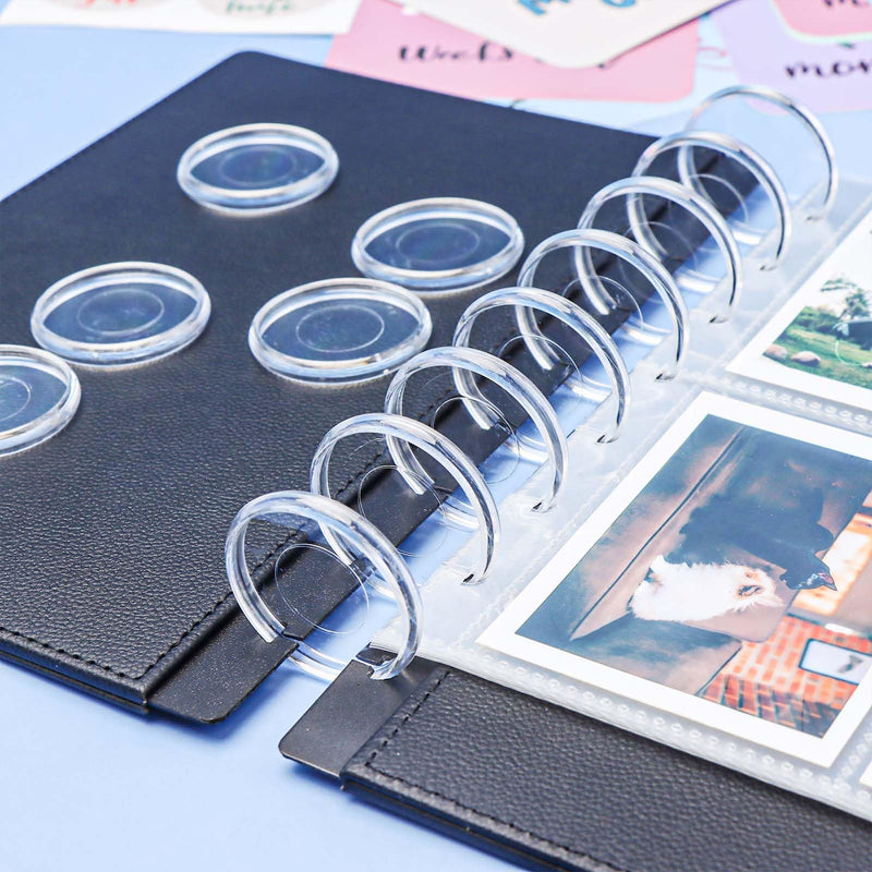 NatSumeBisics 50 Expansion Discs Notebooks Planner Disc, Clear DiscBound Discs with Box Holder 1.5" Mushroom Rings DIY Notebook Binding System Accessories (1.5“) 1.5“ Discs