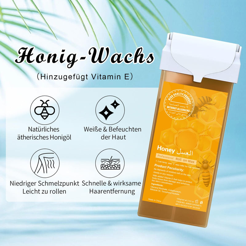 Digital Roll on Wax Kit, Demine Wax Roller Kit for Hair Removal, Waxing Kit for Women, At Home Wax Kit for Larger Areas of the Body, Great Gift for Women, Suitable for Beginners