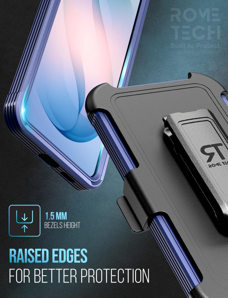 Designed for Samsung Galaxy S26 Plus Case with Belt Clip Holster | Protective Cover with Strong Magnet Compatible with Magsafe - Blue