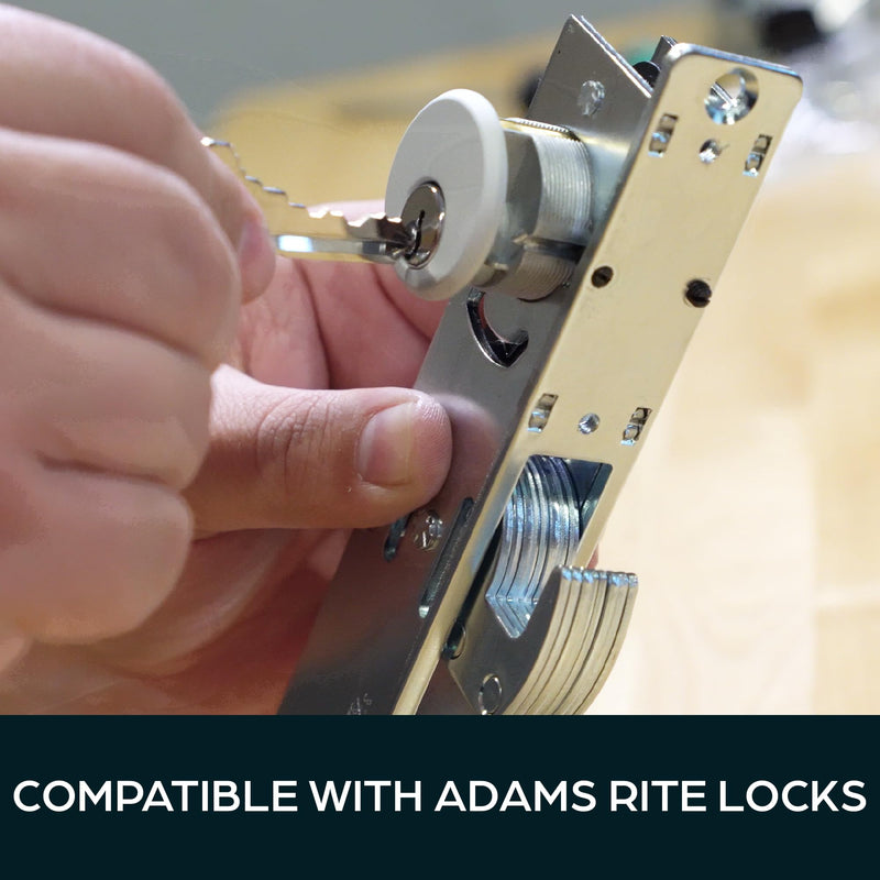 Summit DOORWARE Mortise Cylinder Door Lock Replacement Parts | Adams Rite 4036 Replacement Trim Rings with 4 Keys | High Grade Mortise Lock for Maximum Security | Duronotic Finish