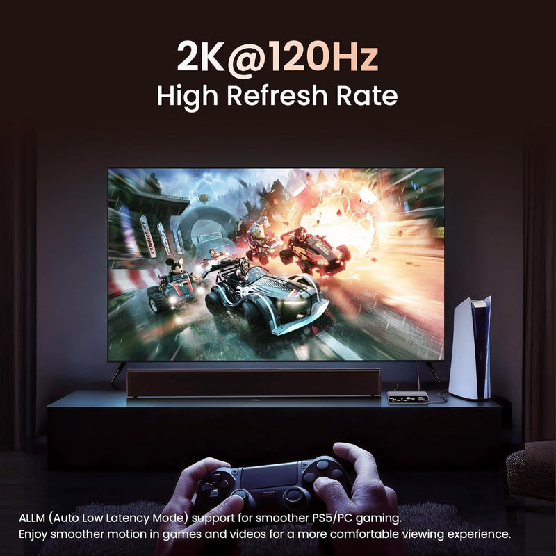 ARC HDMI Audio Extractor 4K@60Hz eARC/ARC to Optical SPDIF RCA AUX | Supports LPCM 5.1/DTS, converts HDMI ARC/eARC audio to Optical SPDIF, RCA and 3.5mm AUX for TV, PS5 and soundbar 4K60HZ ARC