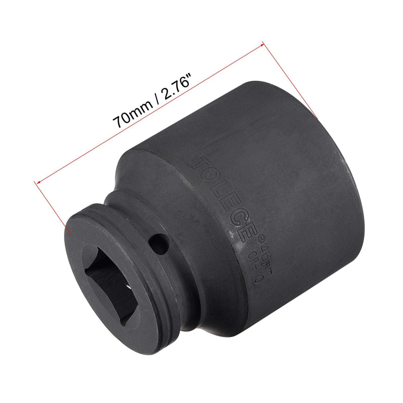 uxcell 3/4-Inch Drive 46mm 12-Point Impact Socket, CR-MO Steel 70mm Length, Standard Metric Sizes