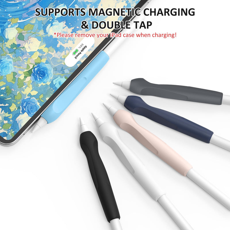 NIUTRENDZ Silicone Grips for Apple Pencil (Midnight Blue, Apple Pencil Pro&2nd&USB-C) Apple Pencil Pro & 2nd & USB-C Midnight Blue