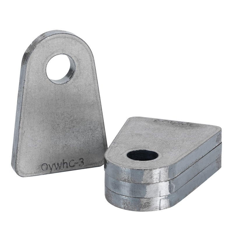 Weld on Tabs, Steel shock mount Weld Tab, Universal Weld on Tabs Flat Bottom Mount with a 1/2" Hole.2-1/2" Height, 1-3/4" Wide, 1/4" Thick Pack Of 4 Tabs Steel Mounting Bracket OywhC-3 Flat Mount-Big 1/4" Thick