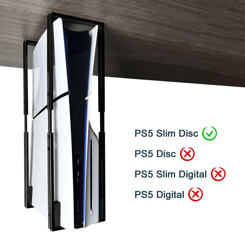 14.6"x 4" SFF PC Under Desk/Wall Mount Compatible with Dell OptiPlex SFF 9020 7060 7050 7040 5050 3050 Small Form Factor Desktop Computer with Anti Scratch Sponge Black