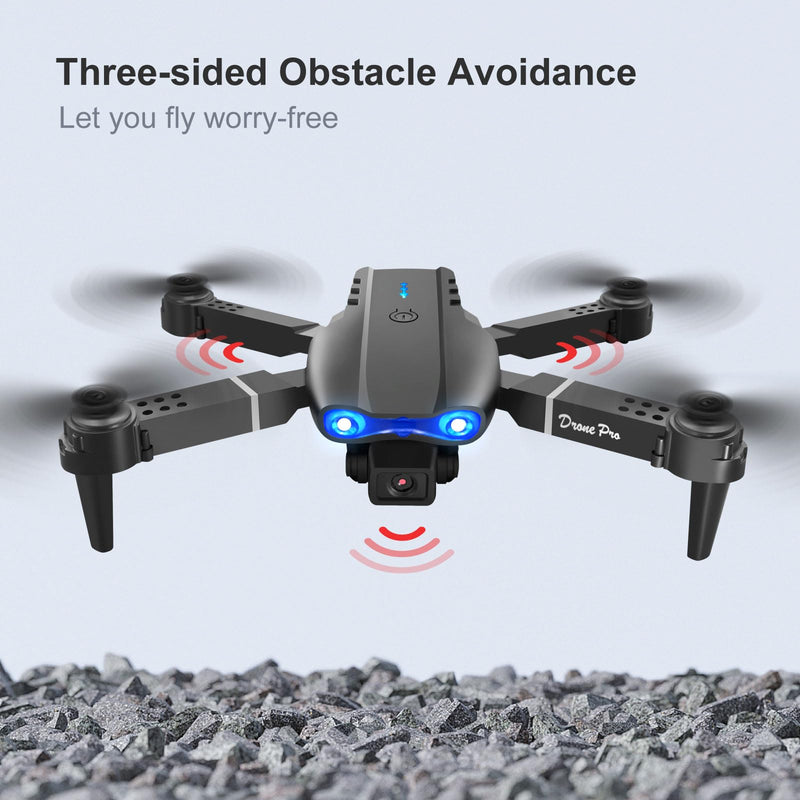 FPV Drone with 1080P Dual HD Cameras Upgraded Version RC Quadcopter for Adults, Beginner WiFi RC Drone Live Video, One Key Take Off/Land E99Black