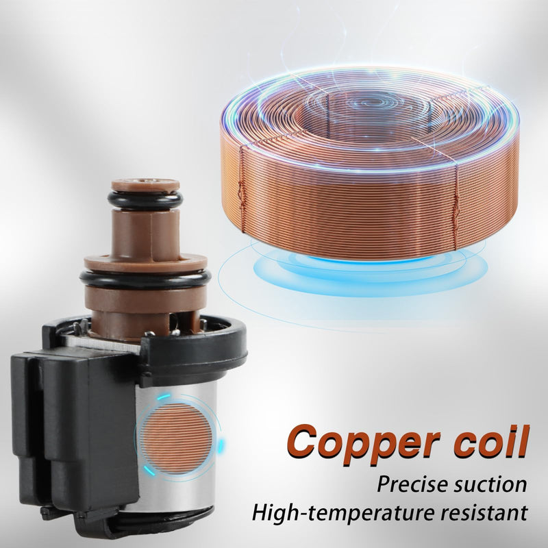 Torque Converter Lock-Up Solenoid (12-13Ω) Compatible with Subaru Legacy Outback Impreza Forester Crosstrek Lineartronic CVT TR580 TR690 Transmission Replace#: 31706AA030