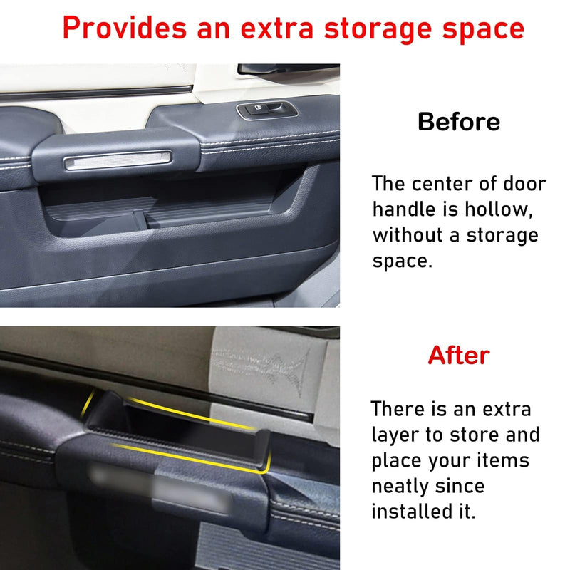 TTCR-II for Ram 1500 Door Side Organizer Tray 2019 2020 2021 2022 2023 2024 2025 2026, for Ram 1500 Door Pocket Insert 4 Pcs (Does not fit 2500 3500 4 Pcs For Ram 1500 5th
