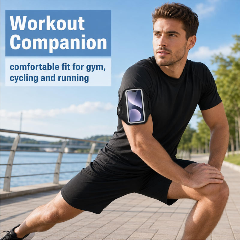 Phone Holder for Running,Arm Band for Phone for Running,Armband Phone Holder for Smartphones, with Card Slot & Key Pockets,Fit Up to 6.9 Inches Phone