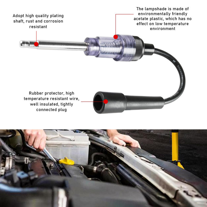 Inline Spark Plug Tester, Plug-in Auto Straight Boot Engine Ignition Tester, Internal External Engine Armature Diagnostic Detector for Motorcycle Lawn Mower, Car Accessories 1 PCS