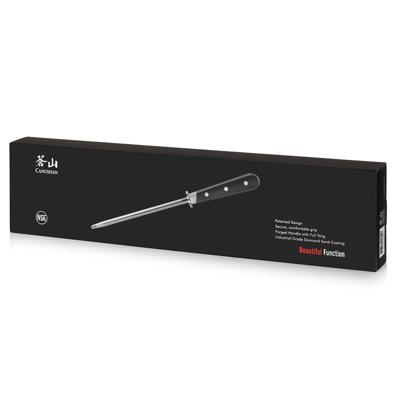 Cangshan TV2 Series 1023008 Industrial Diamond Coated Stainless Steel Honing Steel, 8-Inch
