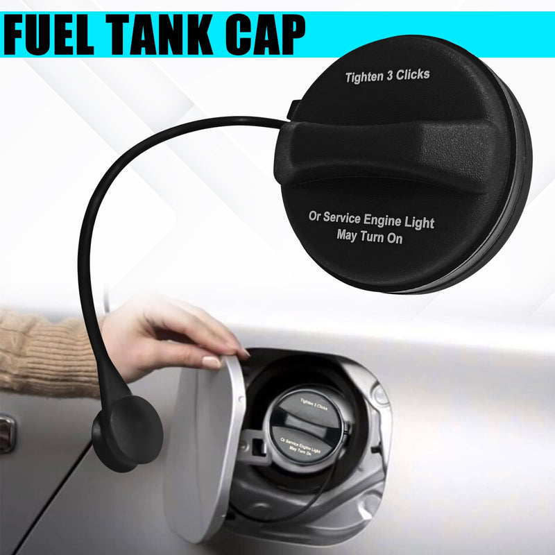 Gas Cap, Fuel Cap Replacement OEM 95995094 for Chevy Malibu Impala Equinox Colorado Trailblazer, GMC Canyon Envoy Savana, Buick LaCrosse Rendezvous, Cadillac CTS STS DTS SRX XLR, Pontiac black