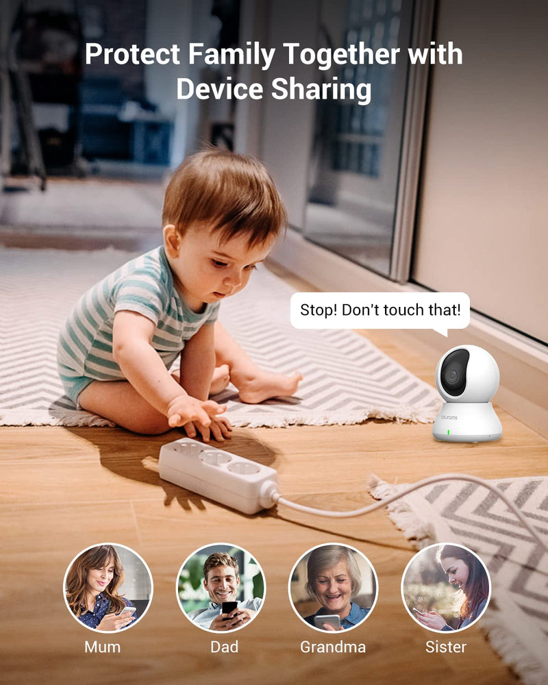 blurams Cameras for Home Security, 2K Pet Camera with Phone App, 360° PTZ Indoor Cameras, 2-Way Talk, Motion Tracking, Color/IR Night Vision, Cloud&SD, Works with Alexa (2Pack, 5GHz/2.4GHz Dual-Band) 2.4GHz/5GHz - 2 Pack