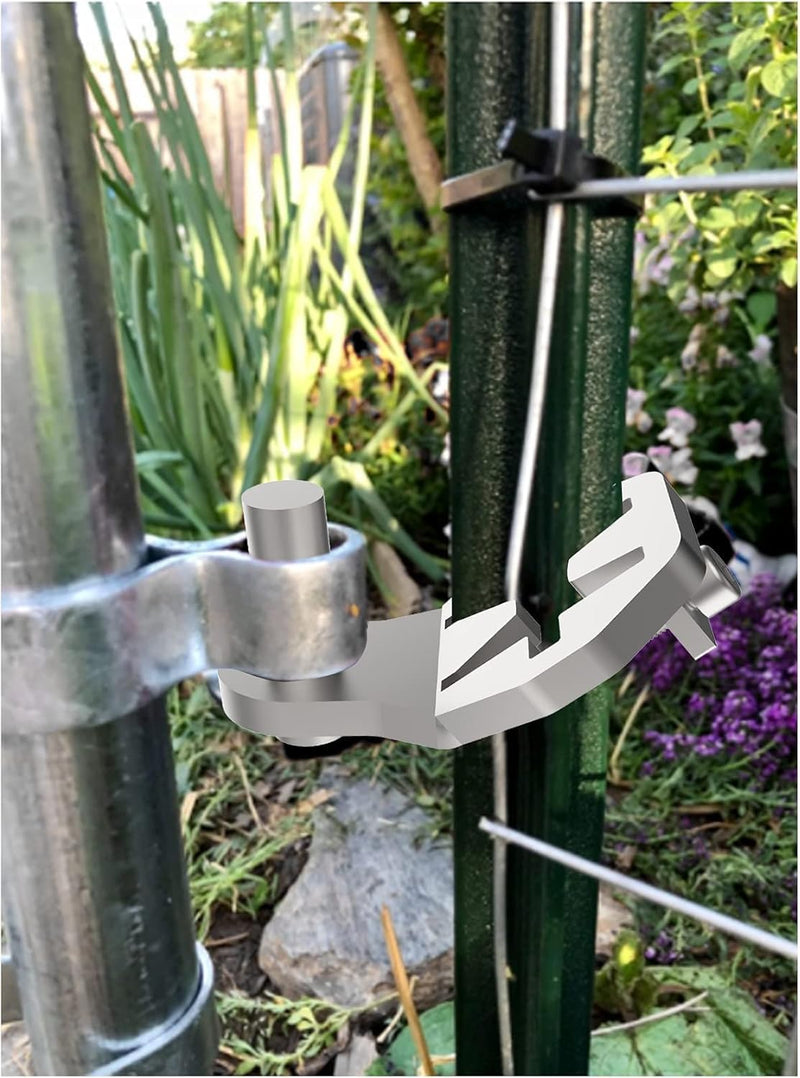 T-Post Gate Hinge Pins,Heavy Duty Gate Hanger,Steel Gate Hinges Target Hanger for Farm Gate, Garden & Backyard Gate, Easy to Install (Patent)
