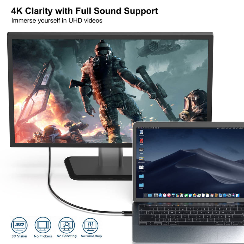  [AUSTRALIA] - BENFEI USB C to DisplayPort 6 Feet Cable(8K@60Hz 4K@144Hz), USB Type-C to DP Adapter [Thunderbolt 3/4 Compatible] with iPhone 15 Pro/Max, MacBook Pro/Air 2023, iPad Pro, iMac, S23, XPS 17 and More Black(ABS Shell) 1 PACK