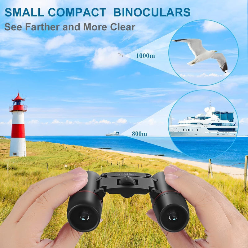 30x60 Binoculars for Adults and Kids,Folding Binoculars Telescope for Bird Watching Travel Sightseeing Hunting Concert Theater Opera Black