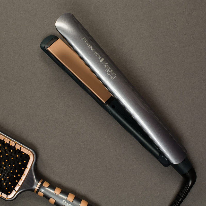 Remington Keratin Protect Intelligent Hair Straightener, S8598 | Heat Sensor Measures Moisture and Adapts Temperature, Plates Infused with Keratin and Almond Oil