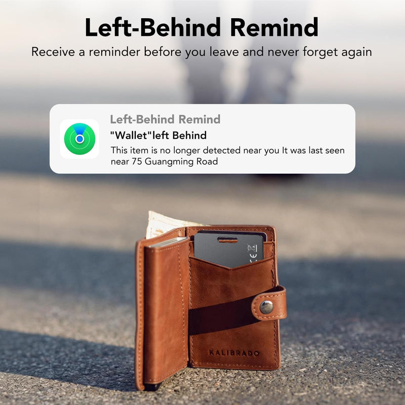 2 Pack Wallet Tracker Card [Apple MFi Certified] (iOS only), IP68 0.11in Rechargeable Smart Card Work with Apple Find My, Keys Finder and Item Locator for Passport, Bags, Laptop, Black Black2-KY8V