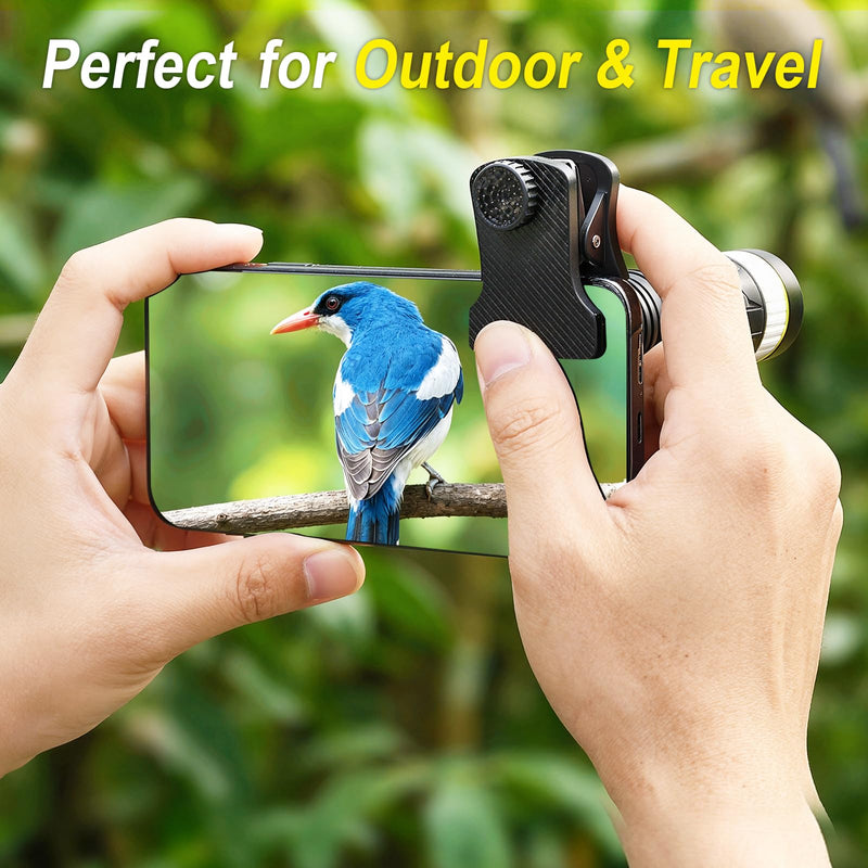 38X Phone Camera Lens for iOS and Android Cellphones, Telephoto Zoom Mobile Phone Lens with All-Purpose Phone Holder for Picture & Video Taking