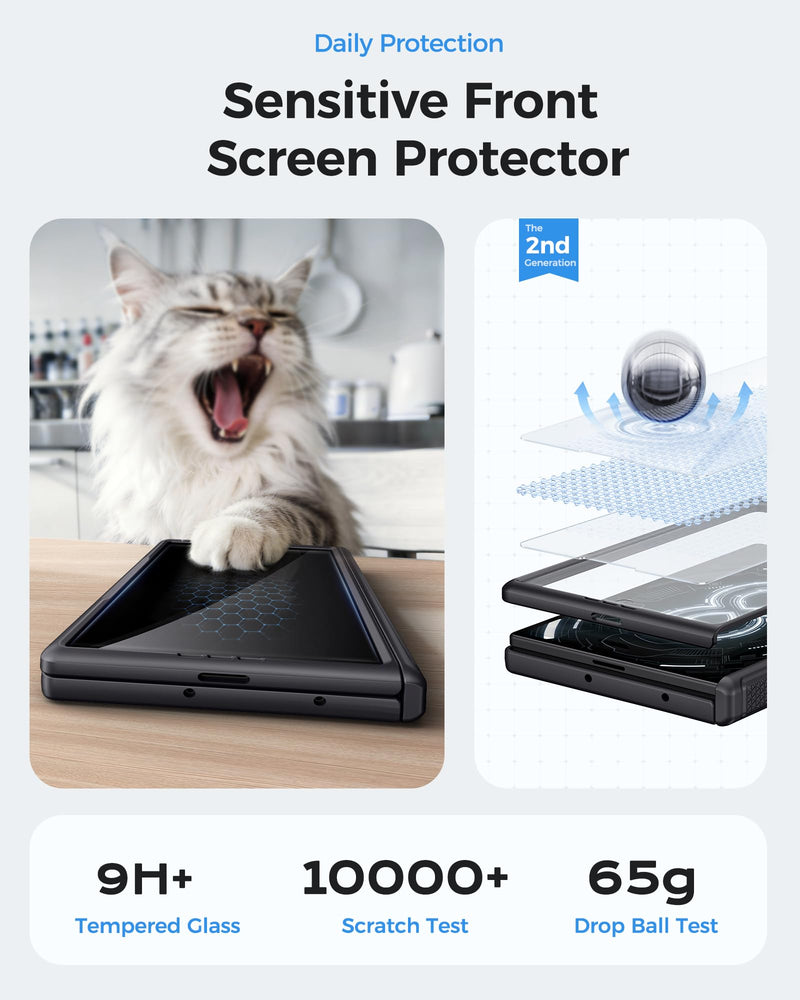 BXYJY for Samsung Galaxy Z Fold 8 Case with Stand, Hinge Protection, Black | Front Screen Protector, Slim, Rugged, Heavy Duty, Full Protective Men Women Cell Phone Case Cover for Samsung Z Fold 8 5G Z Fold 8 (Boxier, Wider)