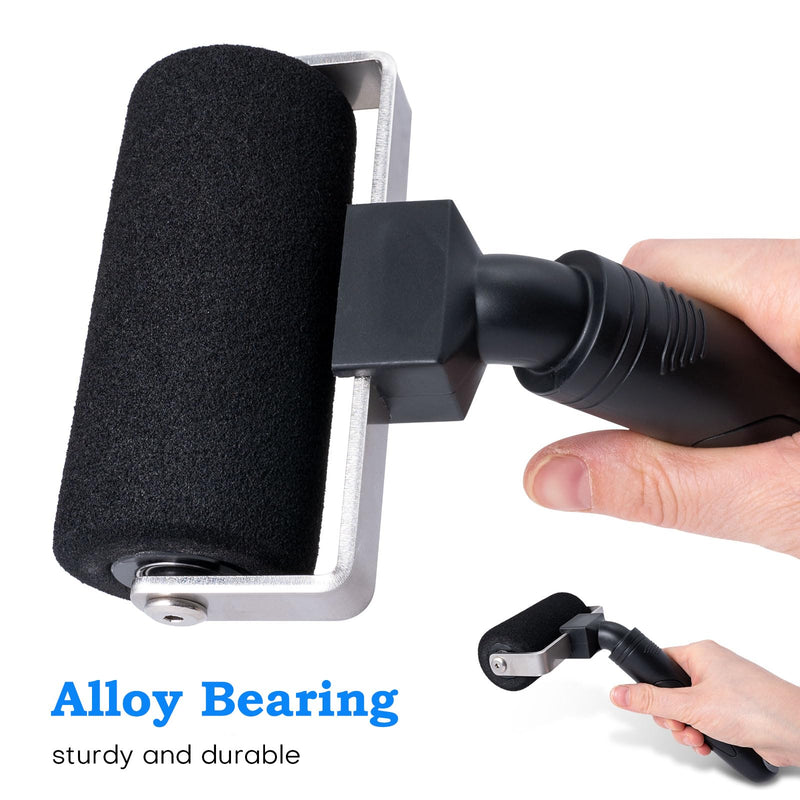 NEWISHTOOL 4-Inch Sponge Seam Roller, Rivet Roller for Vinyl Wrap, 2 Pack Foam Roller Car Wrapping Applicator Tools for Rolling Over Rough Textured Uneven Surfaces, Scratch Free Film Roll Tools