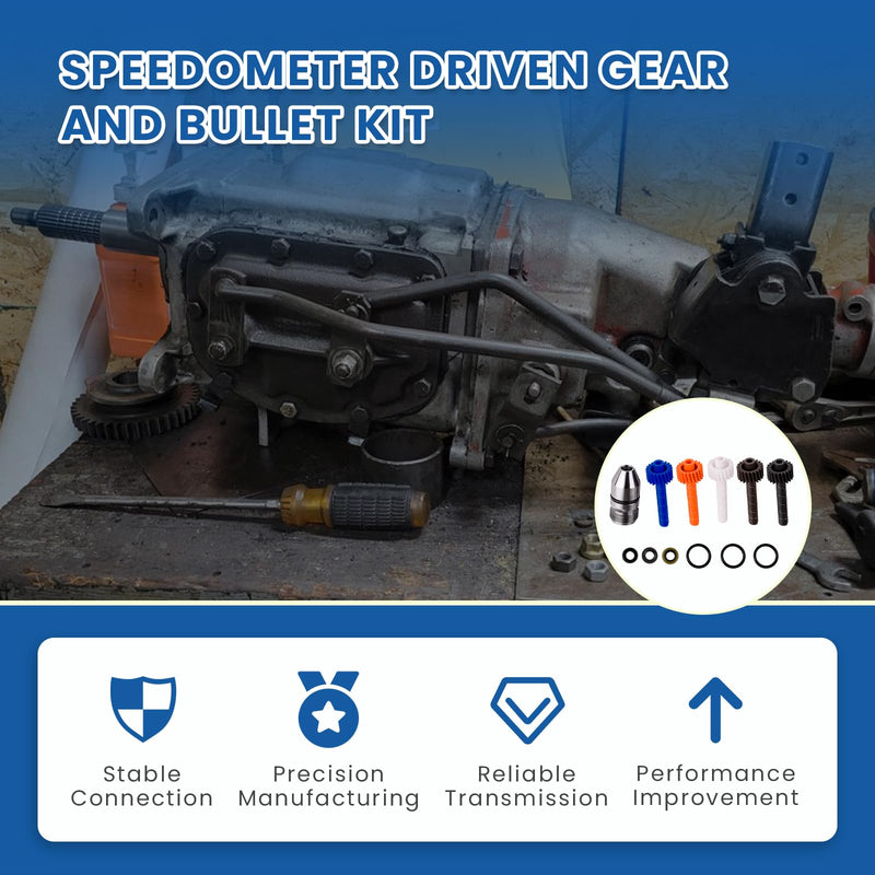 18 19 20 21 22 Teeth Speedometer Driven Gear and Bullet Kit,Gears are Used in Muncie, GM T10, GM Super T10, Saginaw 3 & 4 Speed, GM T5, Powerglide, 200 & 350 transmissions