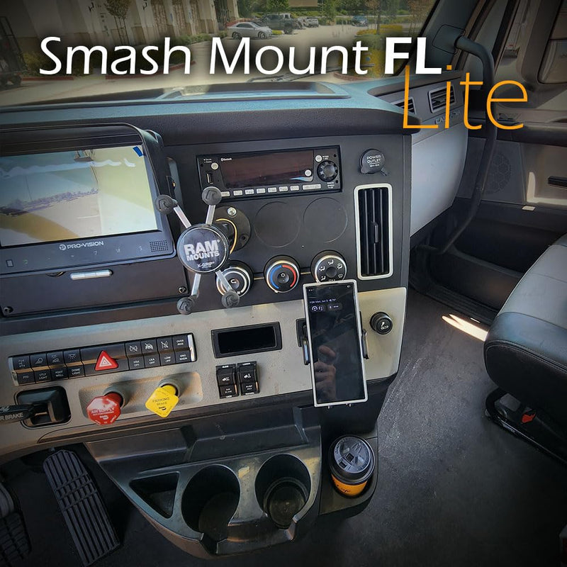 Smash Mount FL, Cascadia Phone Holder Kit 2018-2026, 1 inch RAM Compatible or 17mm Ball Phone Mount Setup for Truckers (FL Lite Smash Mount) FL Lite Smash Mount