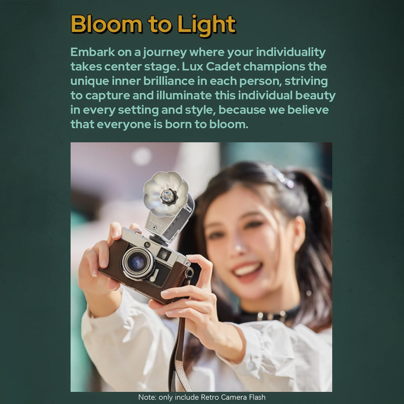 GODOX lux Cadet Retro Camera Flash GN10 6200K±300K Color Temperature Auto & Manual Flash Modes Flash Power 28mm Focal Length Compatible with Canon Nikon Sony Fujifilm Olympus Hot-Shoe Cameras