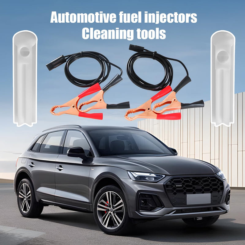 4PCS Car Fuel Injector Cleaner Kit, Vehicle Fuel Injector Flush DIY Cleaning Adapter Tool, Automotive Nozzle Oil Cleaning Accessories, Universal for SUV Sedan Truck
