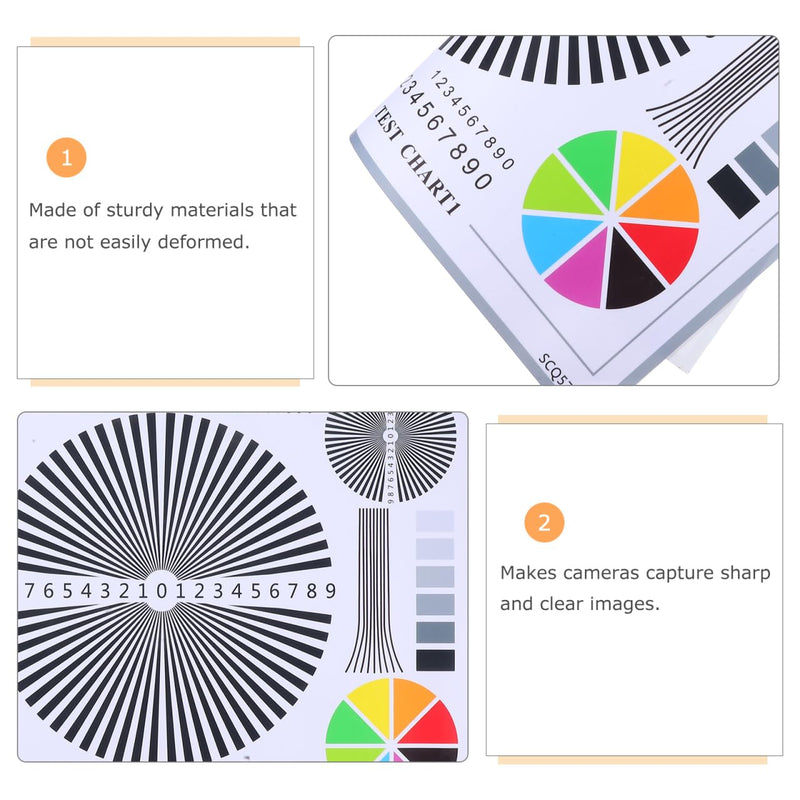 IMIKEYA Focus Calibration Card: Camera Lens Test Chart - CCTV Installation Tool & Security Alignment Accessory/Premium Equipment Color Wheel Lens Test Chart
