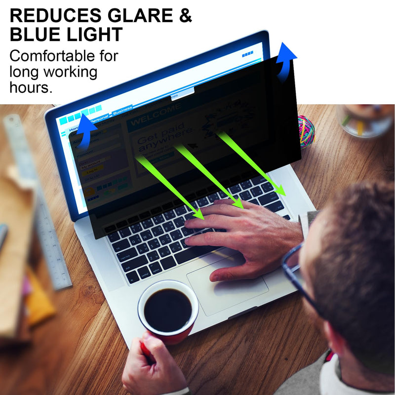 Privacy Screen for Macbook Pro16 Inch (2021-2025, M2, M3, M4, A2991, A2485, A2780, A3403), Removable Matte Anti Glare Blue Light, Private Security Filter for 16.2" Mac Laptop Computer，1-Pack