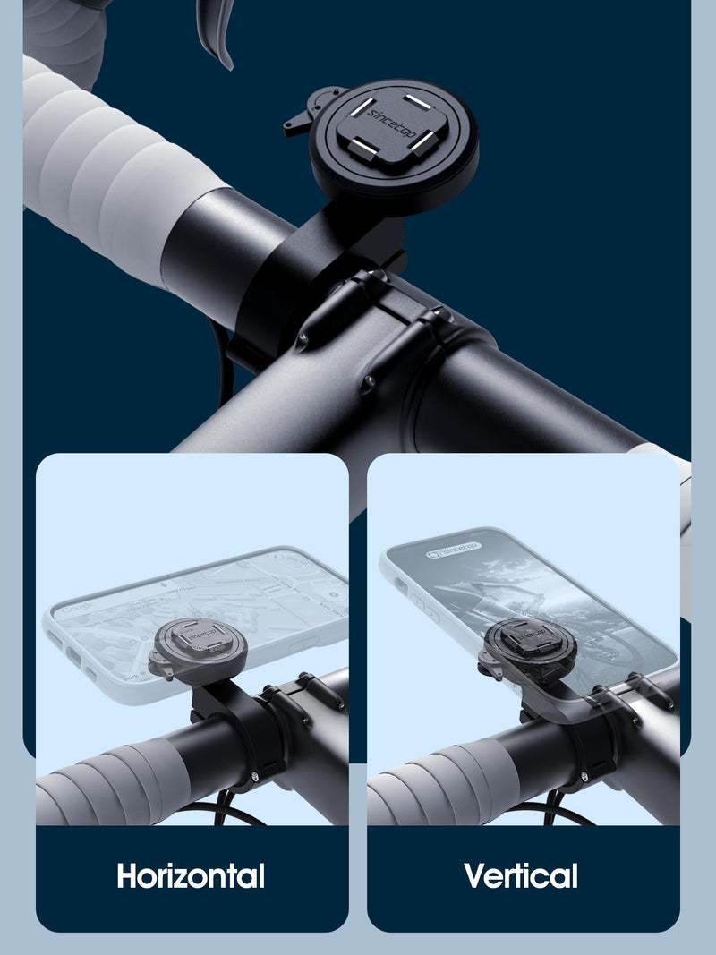 sincetop Series Q [ Quad ] Bike/Motorcycle Handlebar Phone Mount + Silicone Adapter