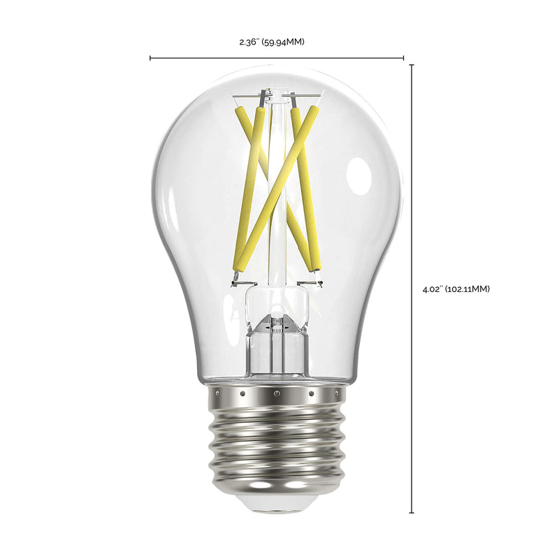 Satco 8 Watt LED A19 Clear Light Bulbs - Medium Base - 3000K Soft White - 120 Volt (6 Pack)