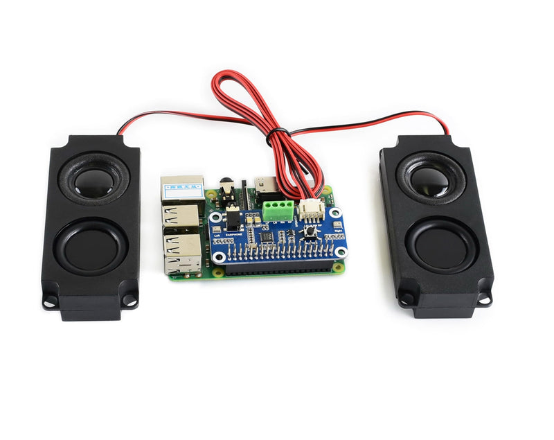 WM8960 Audio HAT Compatible with Raspberry Pi 5/4B/3B+/3B/Pi Zero/Zero W/Pi Zero 2W/Zero 2WH/Pico W/Pico 2W, WM8960 Hi-Fi Sound Card HAT, Stereo CODEC, Hi-Fi Play/Record, Come with 8Ω 5W Speaker