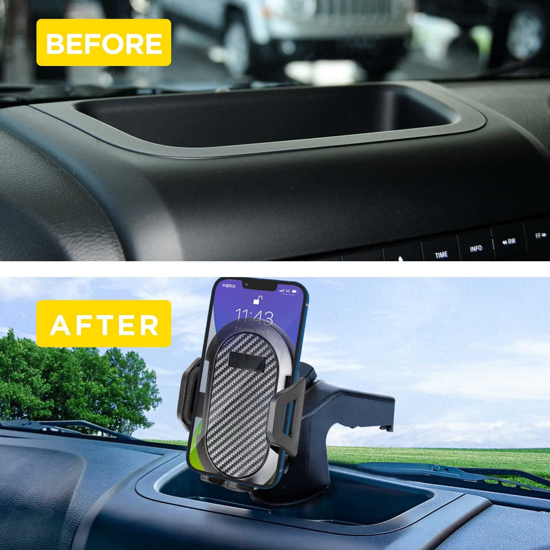 Phone Holder Mount Compatible with 2011-2018 Jeep Wrangler JK JKU Dash Multi-Mount Phone Kit with Storage Box Interior Accessories Wrangler 2011-2017