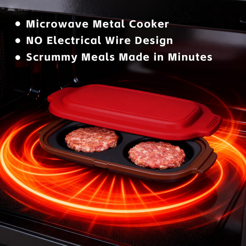 Quick-Heat Microwave Egg Cooker, Portable Poacher/Fryer Egg, Egg Cooker for Breakfast Sandwiches Maker for 2 Eggs, for Kitchen, Travel, Gifts Dishwasher-Safe (red) red
