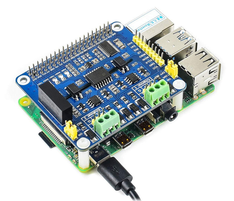 Waveshare 2-Channel Isolated RS485 Expansion HAT, SC16IS752+SP3485 Dual Chip, SPI to RS485, Up to 921600bps, Raspberry Pi 4B/3B+/3B/2B/Zero/Zero W HAT