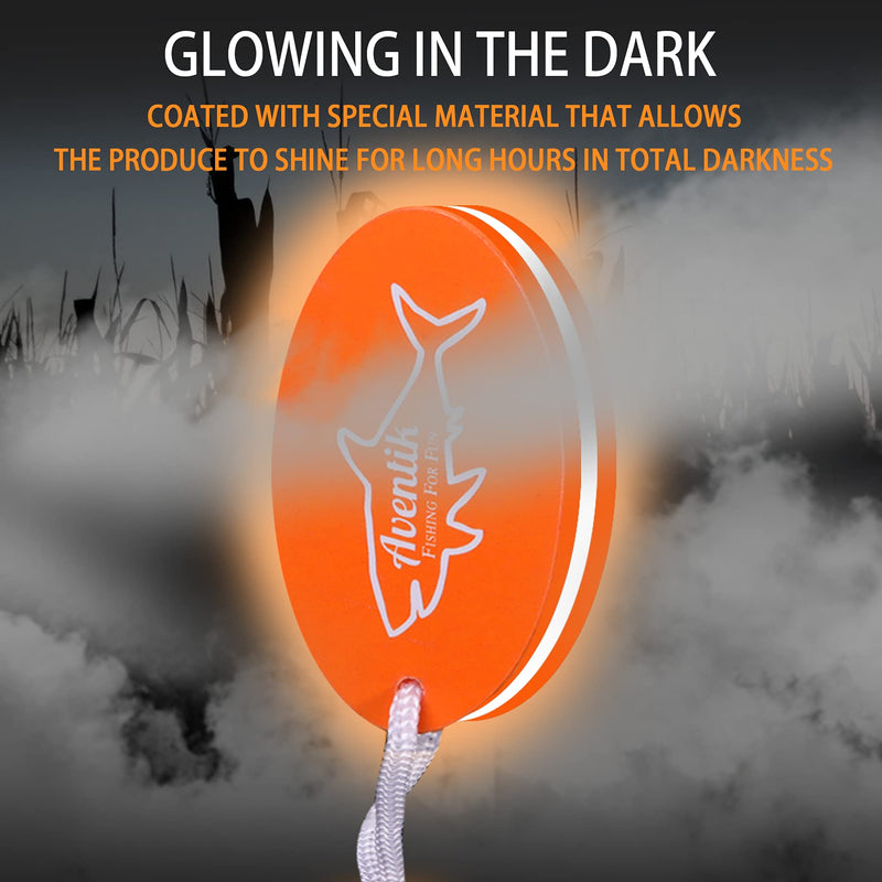 Riverruns Floating Key Ring Glow in Dark Lightweight Water Buoyant Key chain, Boat Kayak Key Chains for Water Sports Orange-medium-1pack