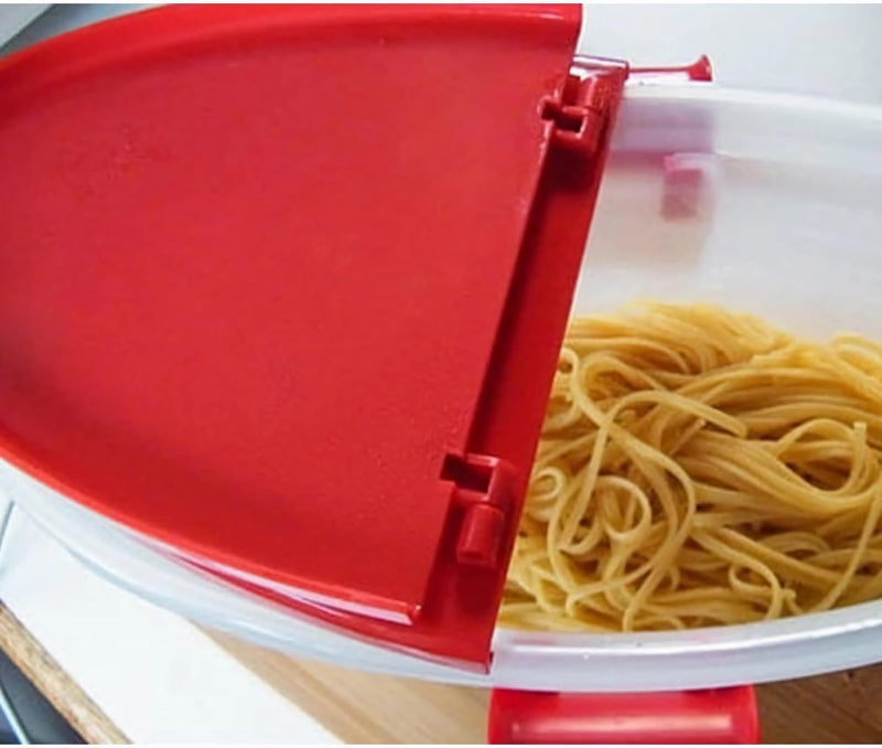 Versatile Microwave Pasta Boat, Sturdy Food Grade Heat Resistant PP Material, Pasta Cooker Vegetable Steamer Boat Strainer, Massive Capacity Up To 5 Pounds