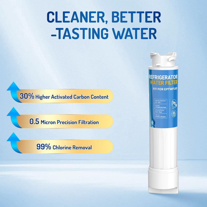 Replacement for EPTWFU01 Frigi-Daire Water Filter, Compatible with Pure-Source Ultra 2, EWF02, 012505454226, 4562222 Water Filter,|4pack 4pack