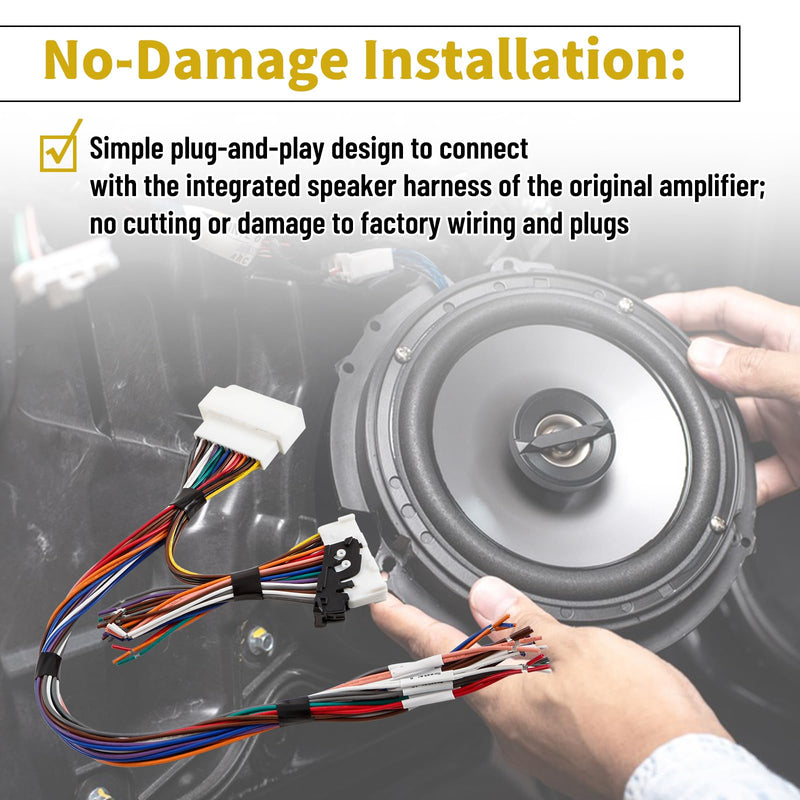 Speaker Connection Harness Fit for Toyota Lexus 2007-2021 Replace APH-TY02 | Car Amplifier Interface Harness, Adapter Wiring Harness