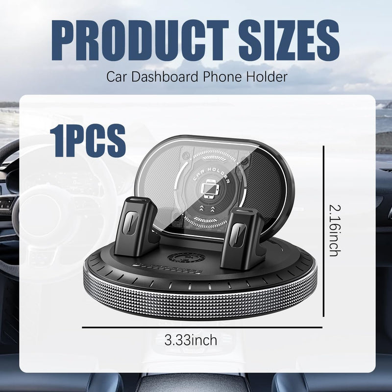 360 Degree Rotation Car Dashboard Phone Mount | Car Dashboard Phone Holder for Fixing Phones Horizontal & Vertical,Anti-Slip Car Navigation Mount Easy Installation