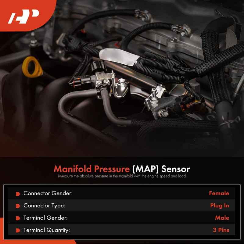 A-Premium Manifold Pressure (MAP) Sensor Compatible with Jeep Grand Cherokee Cherokee 1996 2.5L 4.0L Gas