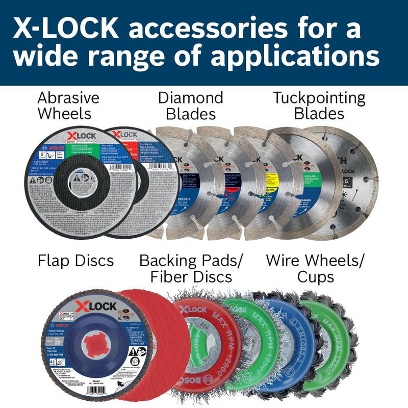 BOSCH WBX428 4-1/2 In. X-LOCK Arbor Carbon Steel Full Cable Knotted Wire Wheel For Applications in Difficult Brushing in Tight Places for Cleaning Welds Carbon Steel Wire Wheel 4-1/2 In.