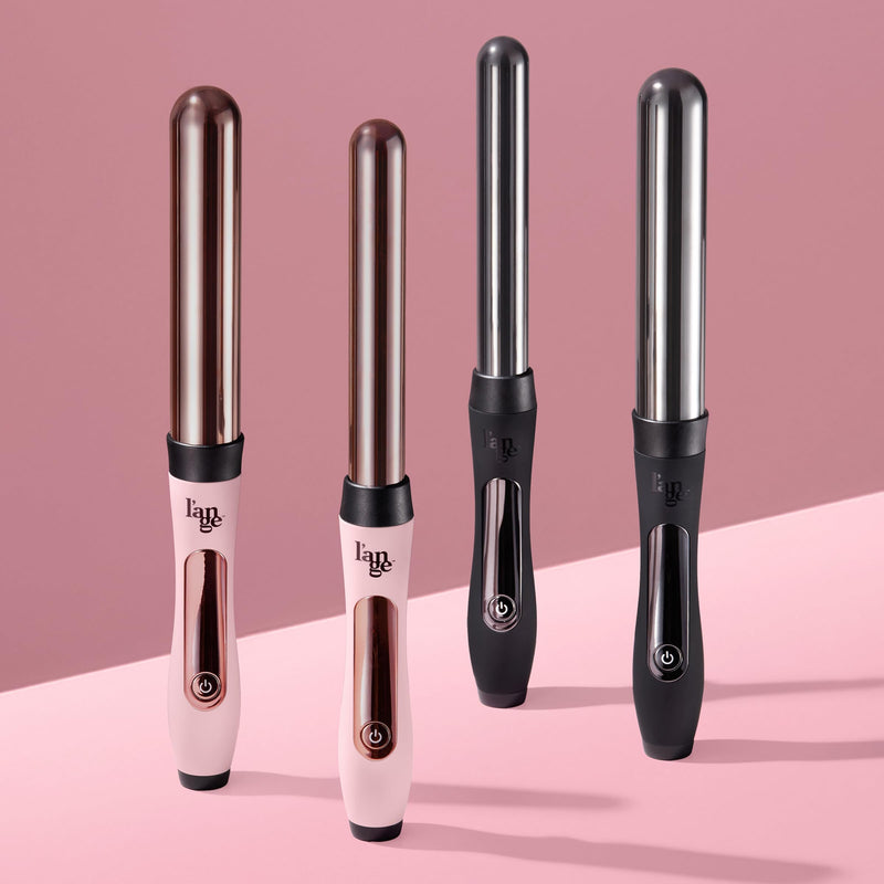 L'ANGE HAIR Le Curl Titanium Curling Wand - Professional Curling Iron for All Hair Types - Clip Free Hair Curler - Best Hair Waver for Relaxed Curls & Beach Waves - Blush 1” (25MM).