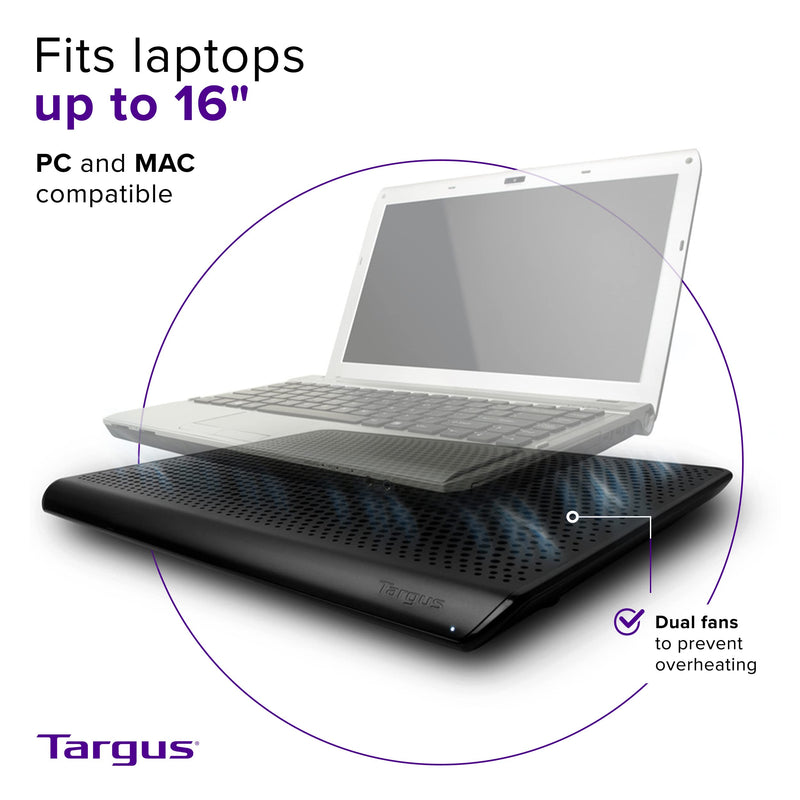 Targus Chill Mat for up to 16-Inch Laptop, Black (PA248U5)