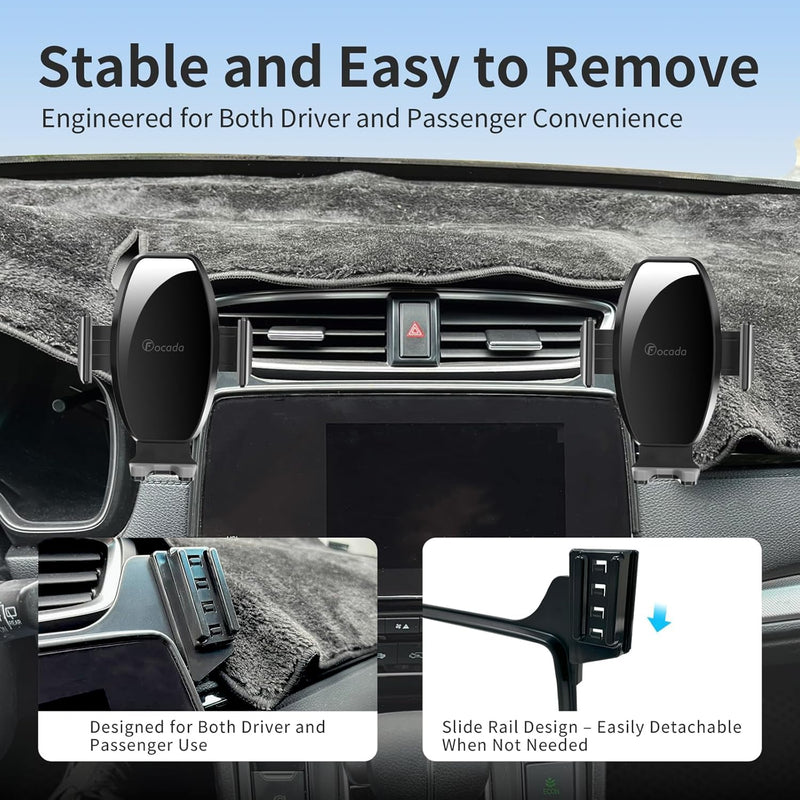 Car Phone Holder for 2017–2022 Honda CRV, 7/9-Inch Screen Dual Phone Mount, Does Not Block the Air Vent, One-Button Release Phone Holder, Honda CRV Accessories Clip holder