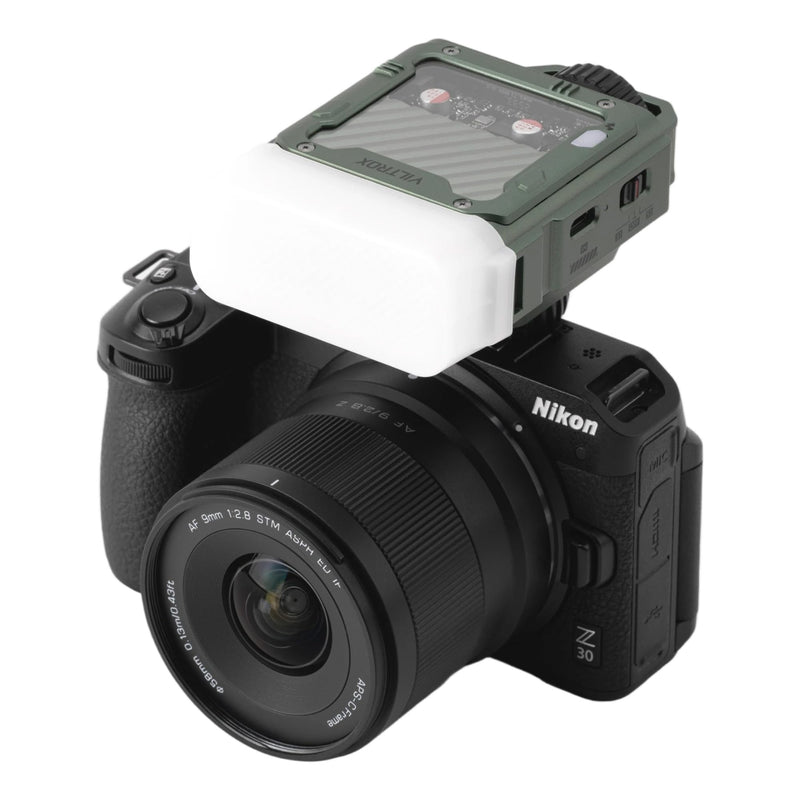 VILTROX TTL Flash for Nikon, 1800mAh On Camera Flash for Nikon, 26W/s 5600K Small Flash for Camera, GN16 Mini Flash, 1s Recycle Time, with Softbox (Spark Z3-N, Green)