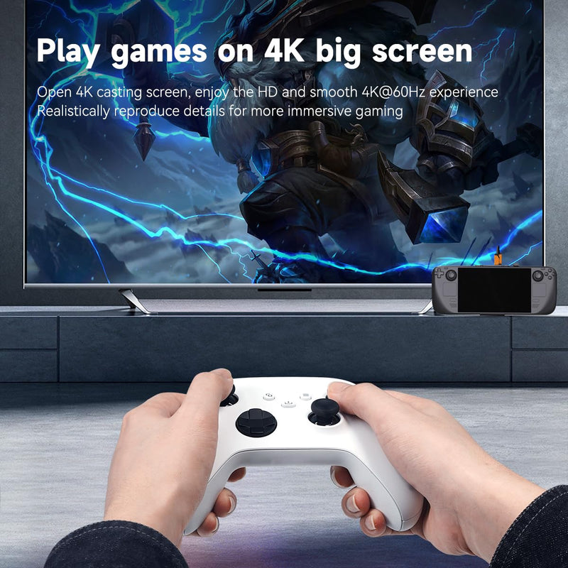 Hagibis Steam Deck Docking Station, 6 in 1 USB-C Dock Stand for SteamDeck OLED with 100W Power Delivery, 4K@60Hz HDMI, 1000Mbps RJ45,2 USB 3.0, Micro SD Card Reader, Portable USB Hub Kickstand
